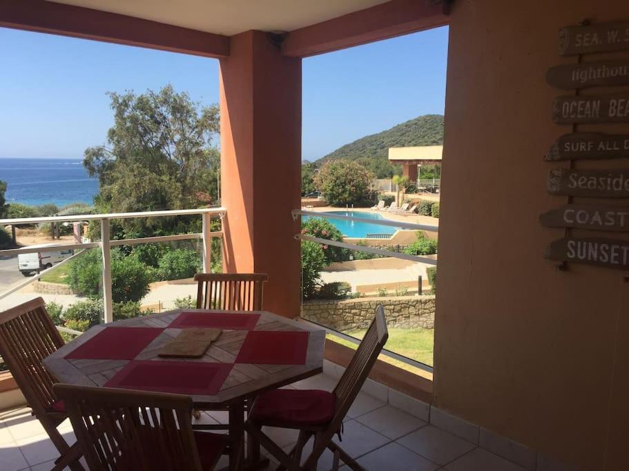 F2 Vue Mer Dans Residence Avec Piscine Ajaccio  Exteriör bild
